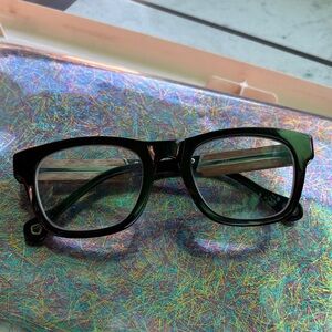 Stylish Wood Grain Black Glasses